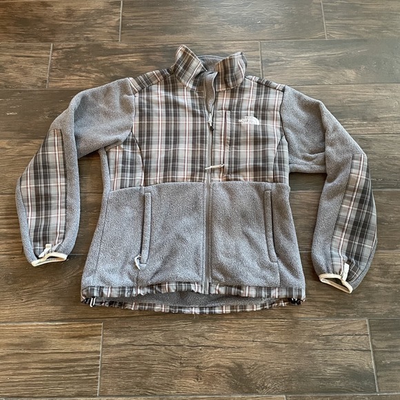 The North Face Denali Polartec Plaid Womens Medium Fleece Full Zip Jacket‎ Coat - Picture 1 of 16